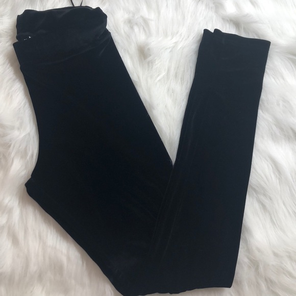 H&M Black Velvet high-waisted leggings - Picture 2 of 7